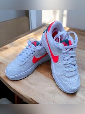 Nike Air Force 1 Women's Sneakers White Pink Size US 6 EUR 36.5 CM 23Authentic